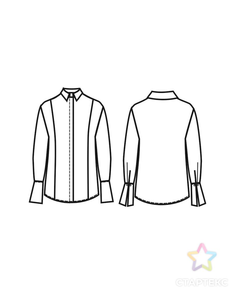 Выкройка: блузка-рубашка №282 арт. ВКК-2618-7-ВП0372