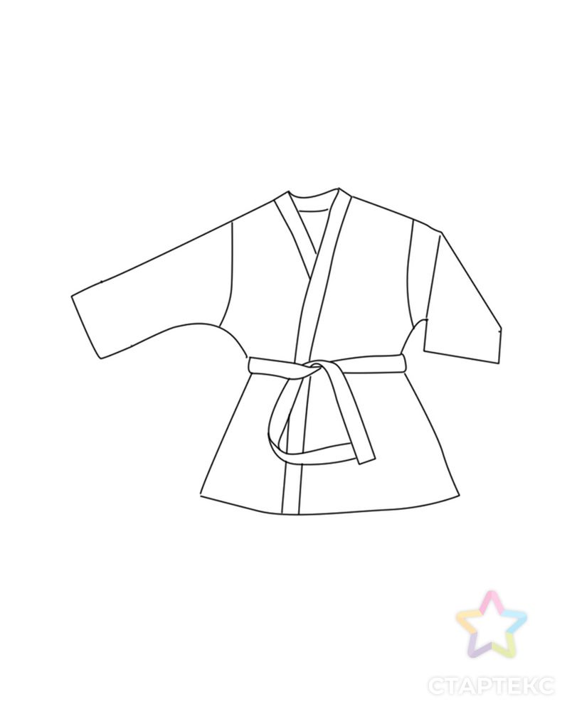Выкройка: женский халат-кимоно № 13 арт. ВКК-2734-11-ВП0493 6