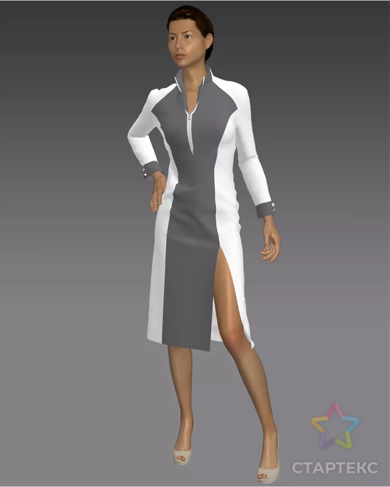 Выкройка: платье с разрезом арт. ВКК-2323-10-ВП0113 - рис. 6