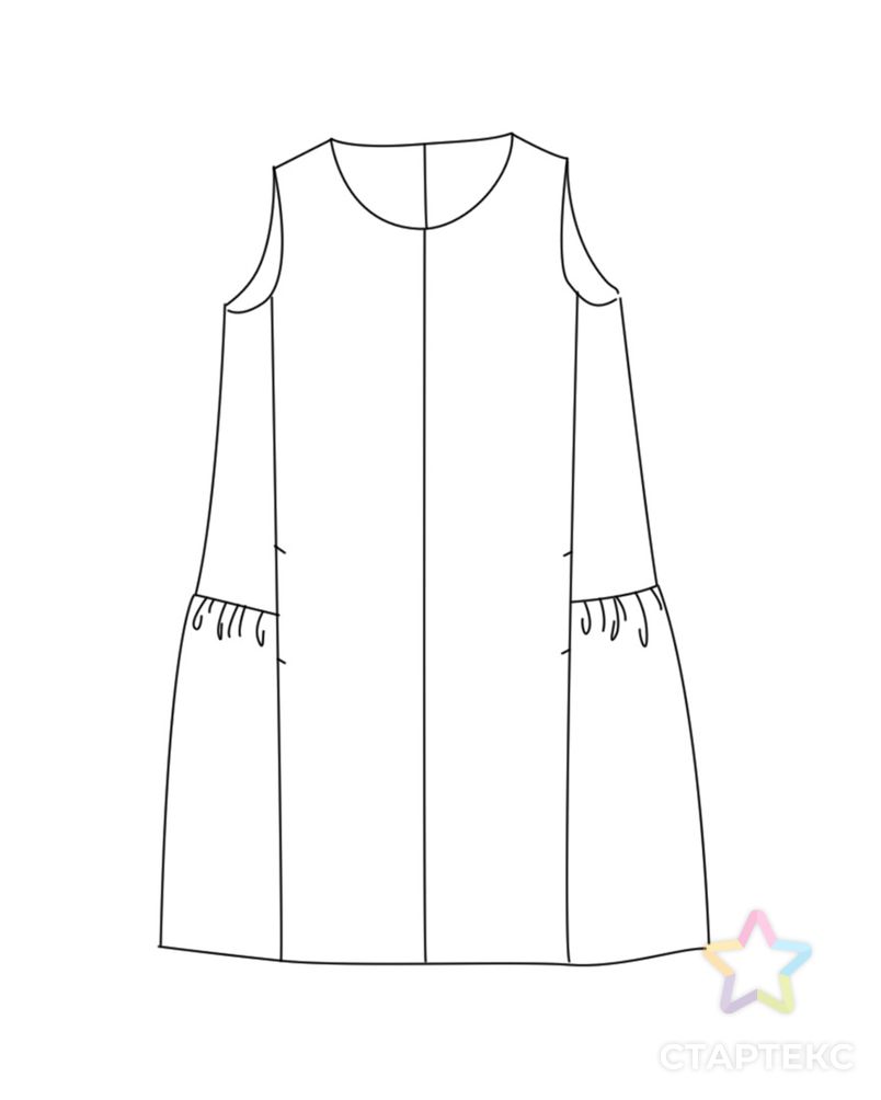 Выкройка: летнее платье № 18 арт. ВКК-2829-2-ВП0508