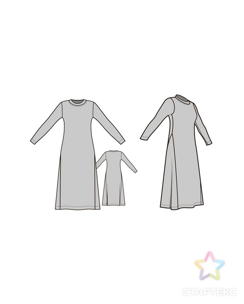 Выкройка: платье Амина арт. ВКК-2506-52-ВП0278 8