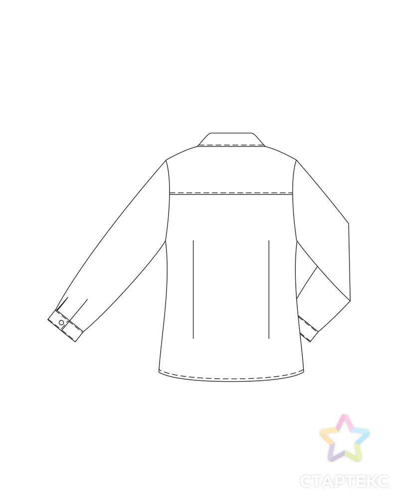 Выкройка: блузка W-06-1001 арт. ВКК-3123-2-ВП0799 2
