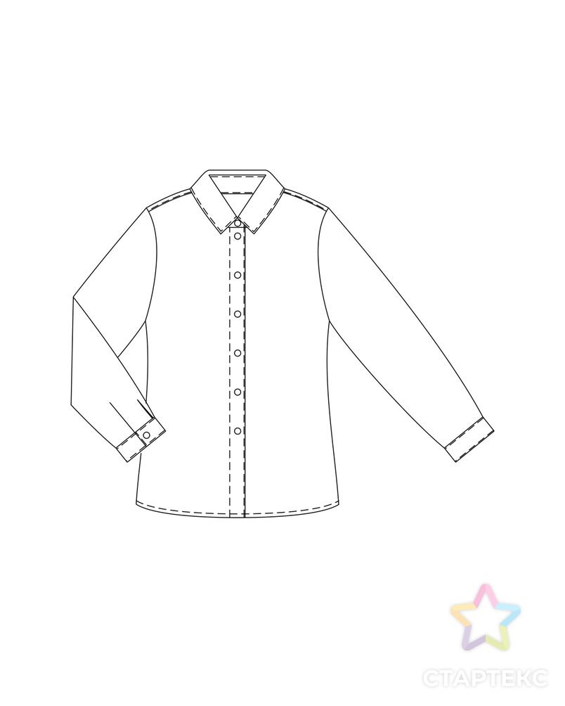 Выкройка: блузка W-06-1001 арт. ВКК-3123-4-ВП0799 1