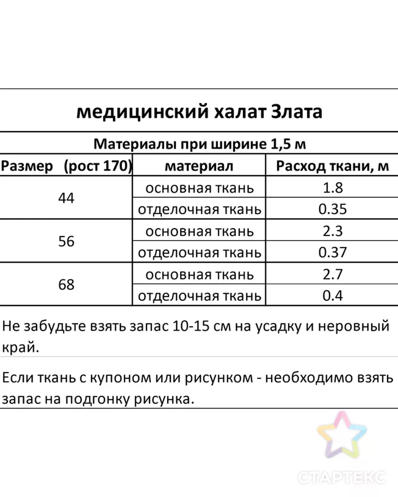 Выкройка: медицинский халат «Злата» арт. ВКК-4173-14-ВП1067 - рис. 10