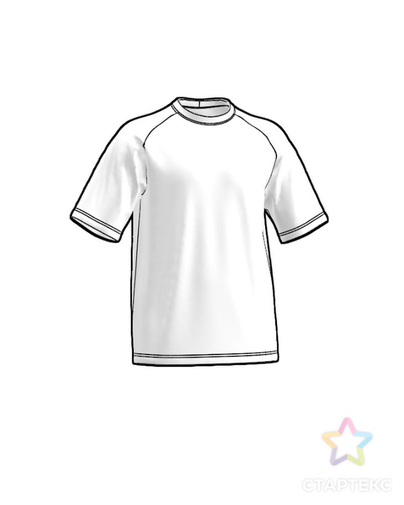 Выкройка: мужская футболка реглан_М12 арт. ВКК-4563-1-ВП1356 3