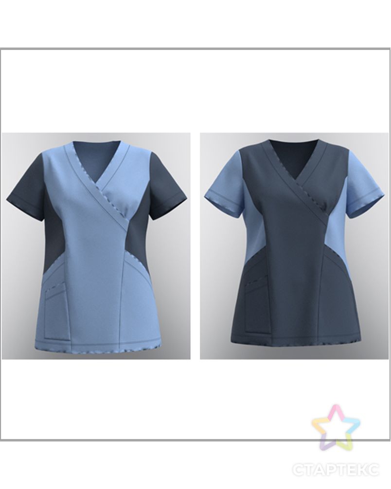 Выкройка: блуза медицинская «Света» арт. ВКК-3026-32-ВП0702 13