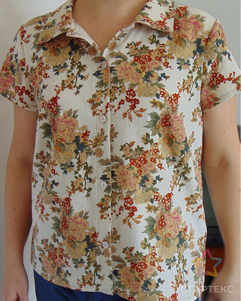 Выкройка: рубашка с коротким рукавом FL202 арт. ВКК-3096-1-ВП0772 1