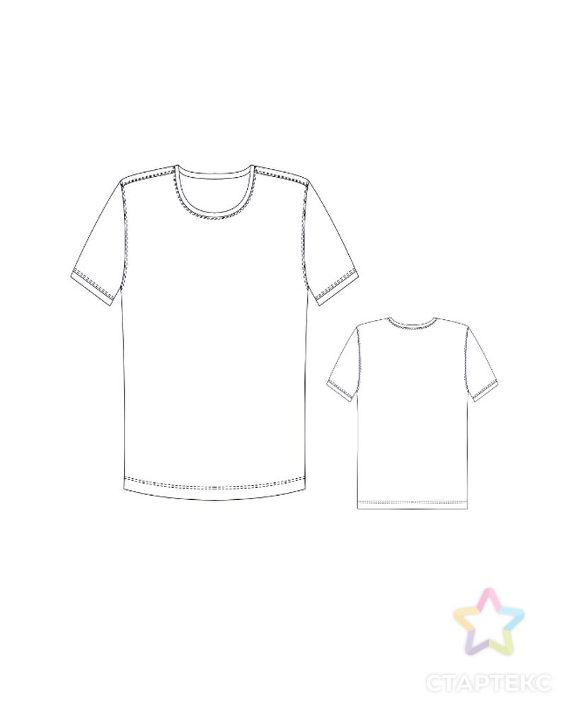 Выкройка: футболка мужская_M-T1 арт. ВКК-4561-1-ВП1355 1