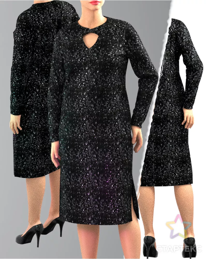 Выкройка: платье-водолазка арт. ВКК-4742-8-ВП1461 - рис. 3