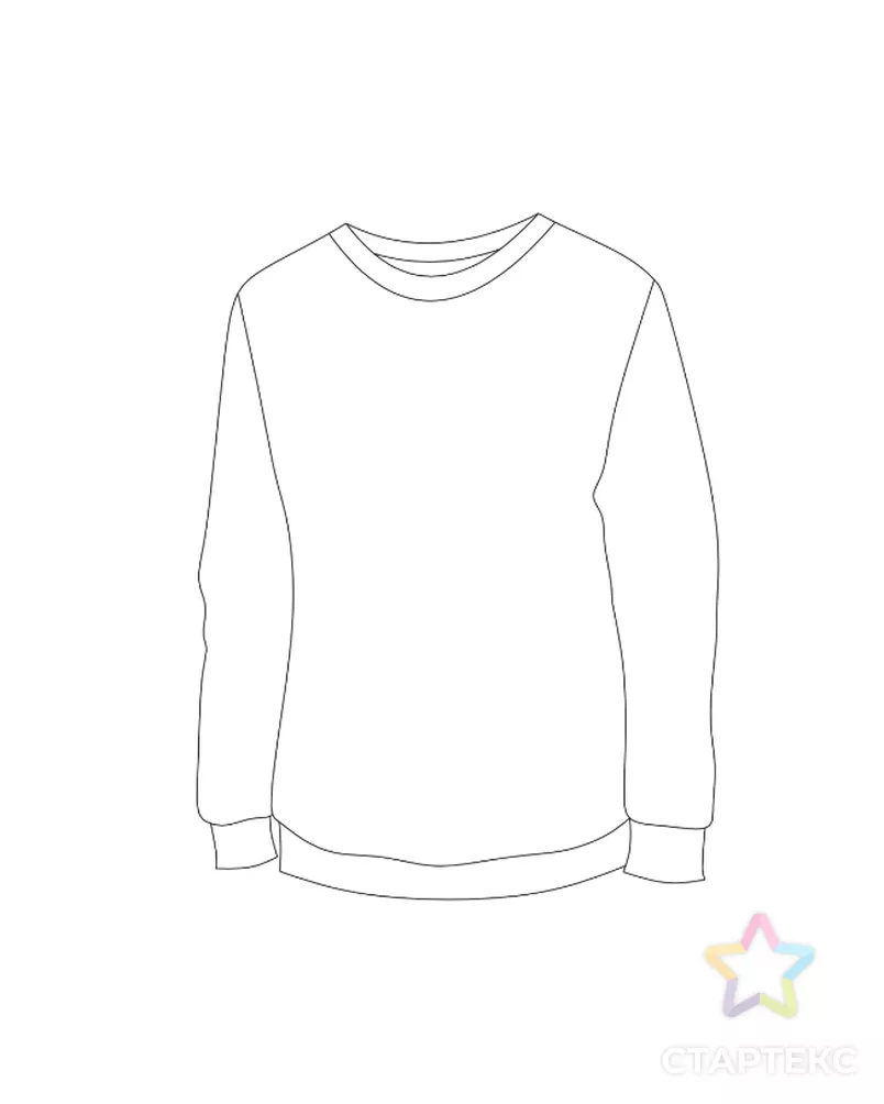 Выкройка: базовый свитшот_ ES-83 арт. ВКК-4688-4-ВП1409 - рис. 1