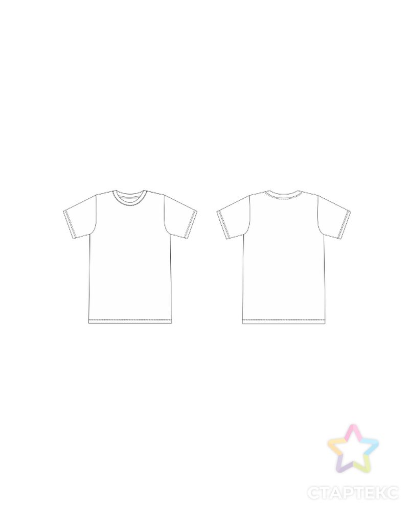 Выкройка: детская футболка_72 арт. ВКК-4693-8-ВП1413 2