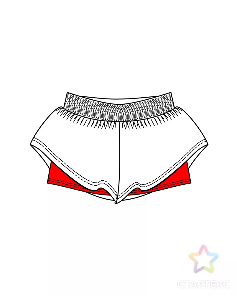 Выкройка: шорты гимнастические арт. ВКК-2992-2-ВП0669 - рис. 1