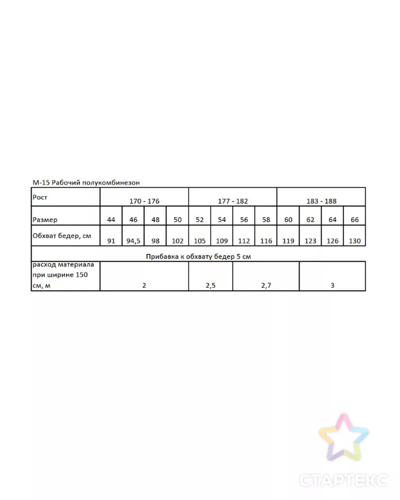 Выкройка: мужской рабочий полукомбинезон_М-15 арт. ВКК-4697-10-ВП1418 - рис. 7