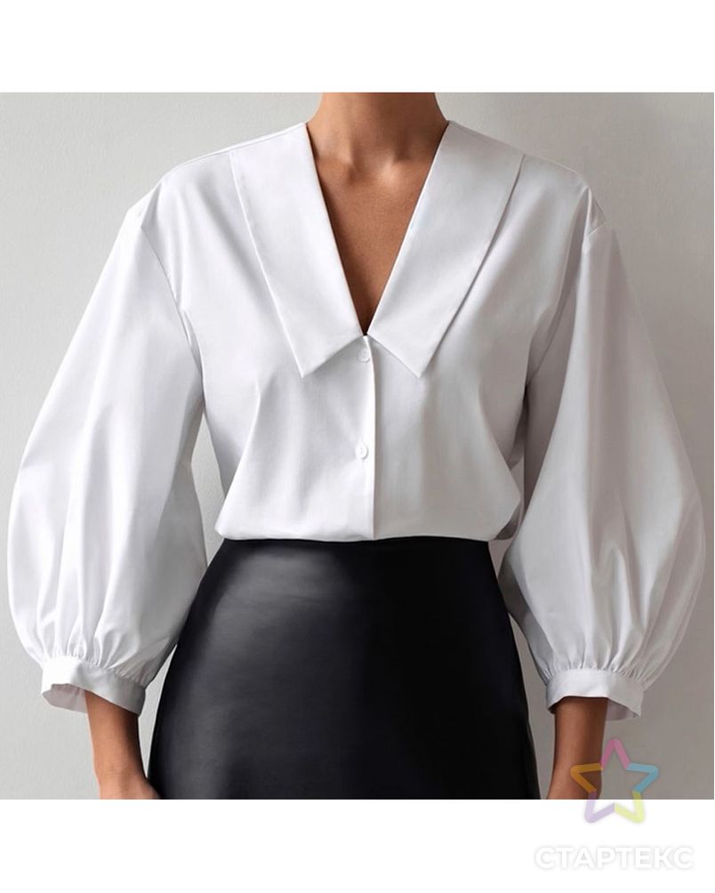 Выкройка: блуза с объемными рукавами арт. ВКК-4143-14-ВП1037 3