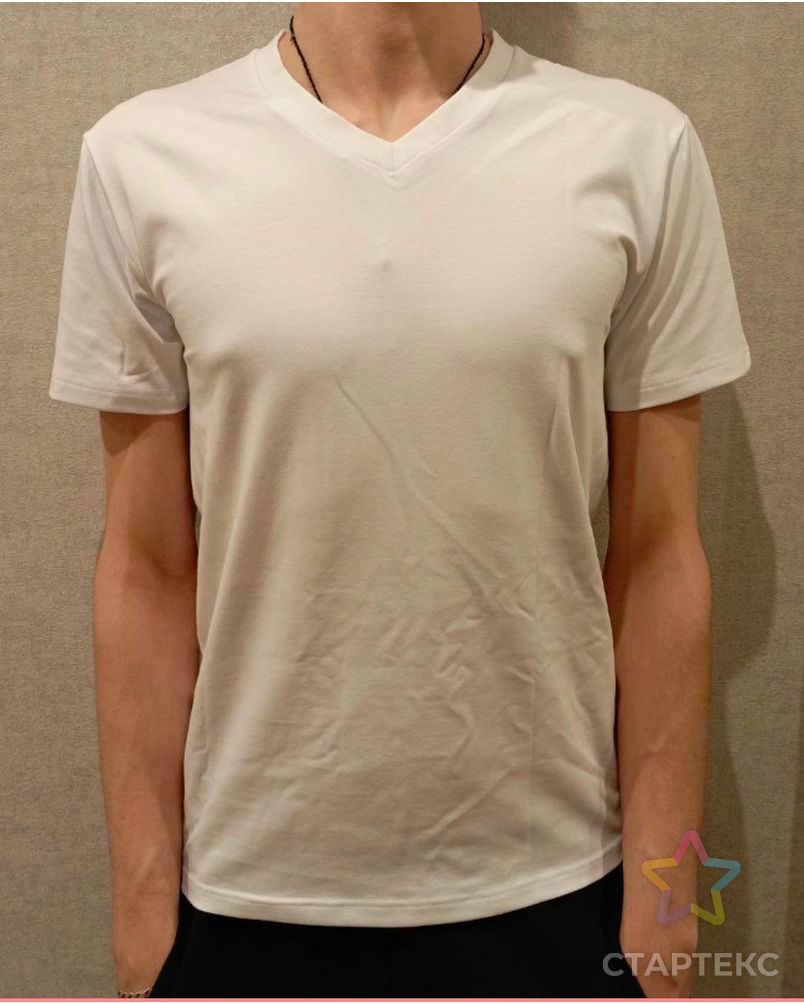 Выкройка: мужская футболка с V образным вырезом арт. ВКК-4553-1-ВП1352 1