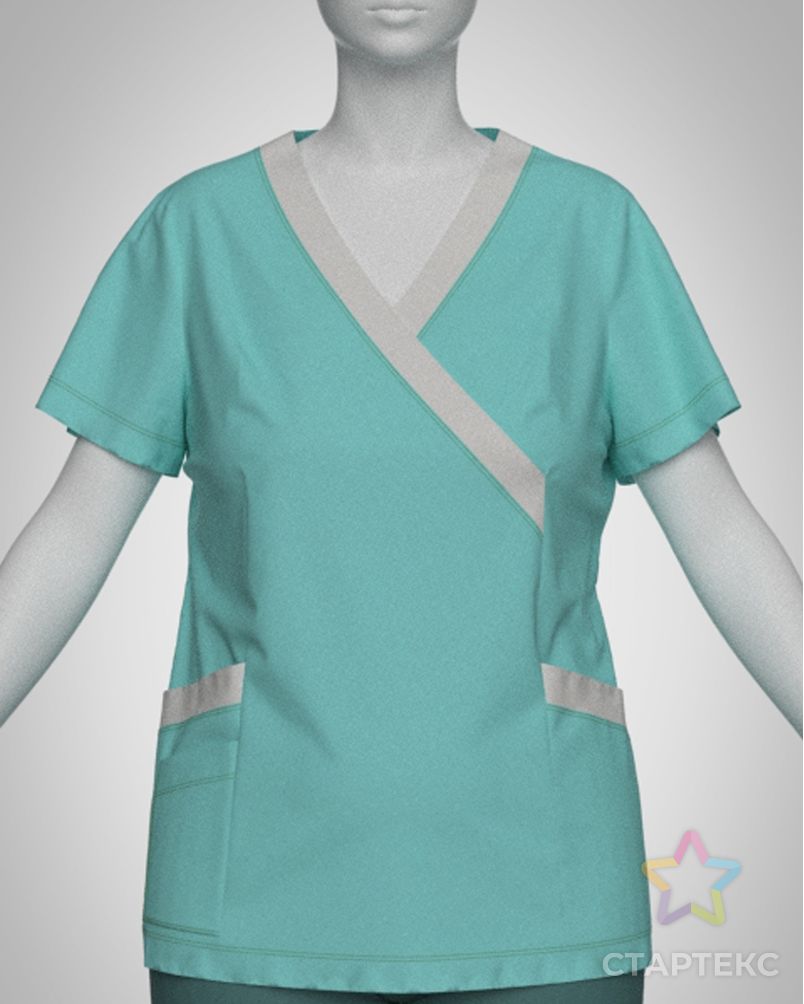 Выкройка: блуза медицинская «Надя» арт. ВКК-2983-10-ВП0660 1