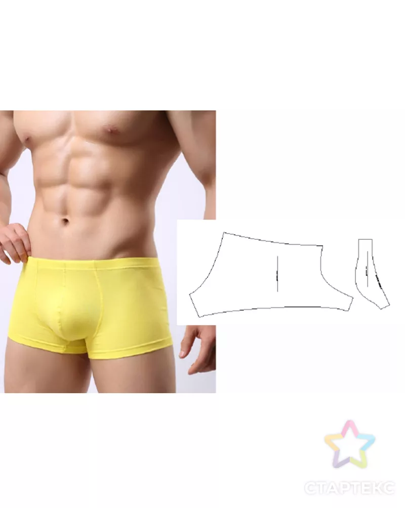 Выкройка: трусы-боксеры М-1 арт. ВКК-4140-3-ВП1034 - рис. 2