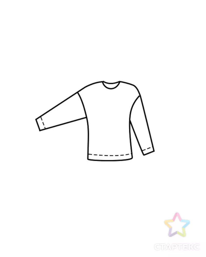 Выкройка: свитшот Юна арт. ВКК-4523-4-ВП1321 - рис. 2