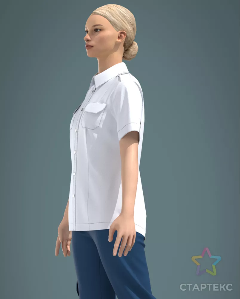 Выкройка: блузка S007 арт. ВКК-2881-21-ВП0561 - рис. 2