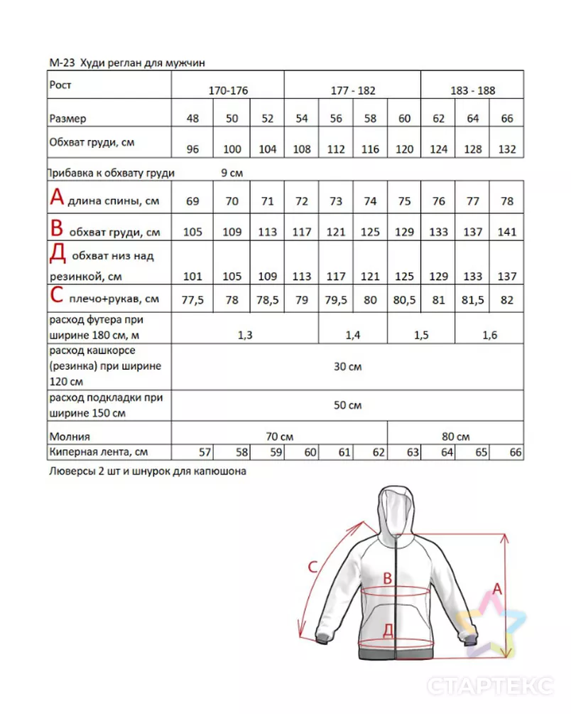Выкройка: худи_М-23 арт. ВКК-5161-2-ВП1784 - рис. 5