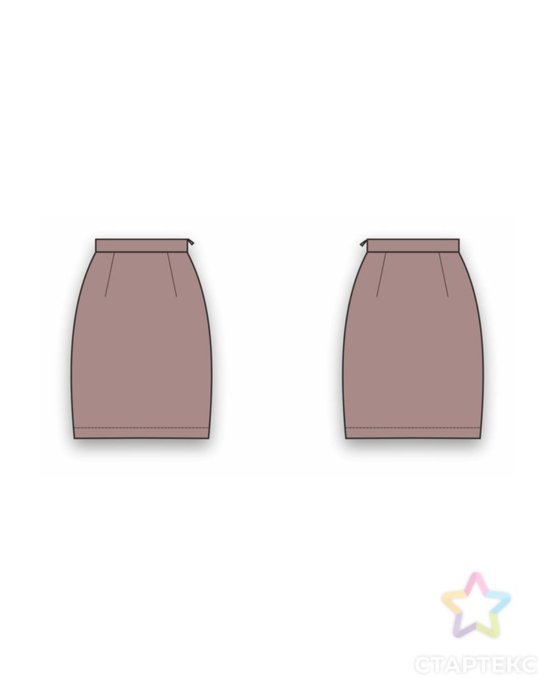 Выкройка: юбка мини классическая_202 арт. ВКК-4301-14-ВП1193 2