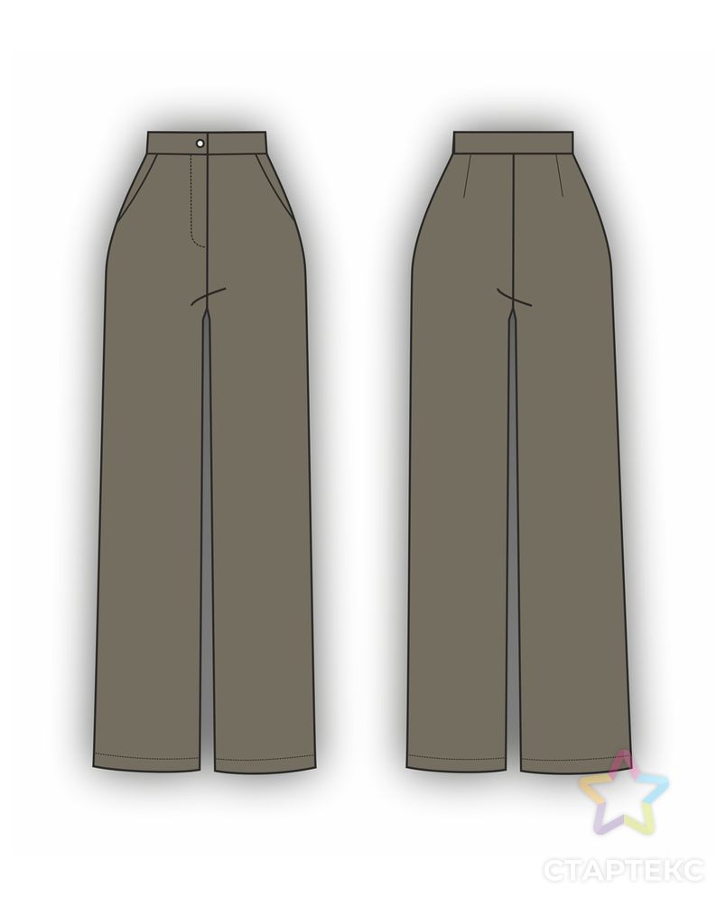 Выкройка: брюки широкие из экокожи_73 арт. ВКК-4116-7-ВП1010 2
