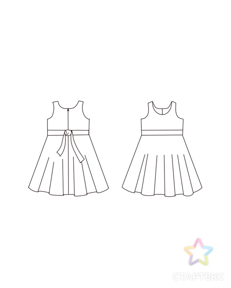 Выкройка: нарядное детское платье арт. ВКК-2908-4-ВП0586 2