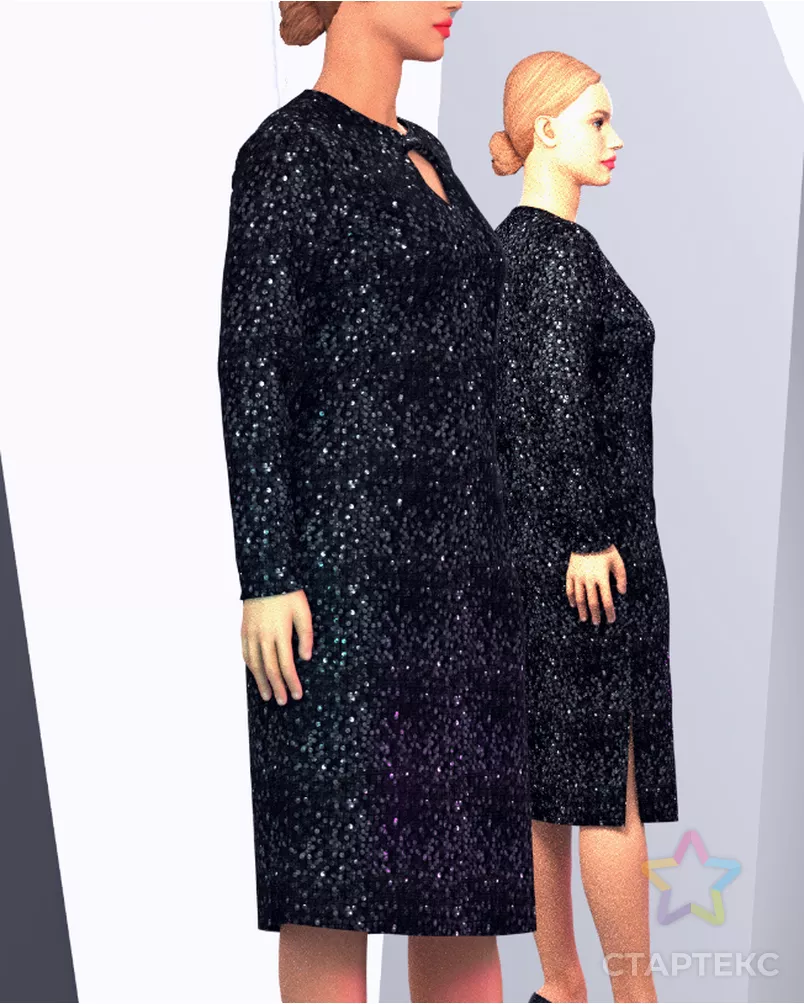 Выкройка: платье-водолазка арт. ВКК-4742-8-ВП1461 - рис. 4