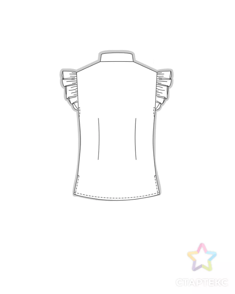 Выкройка: блуза 2 вида рукава_DET93 арт. ВКК-4744-8-ВП1464 - рис. 2
