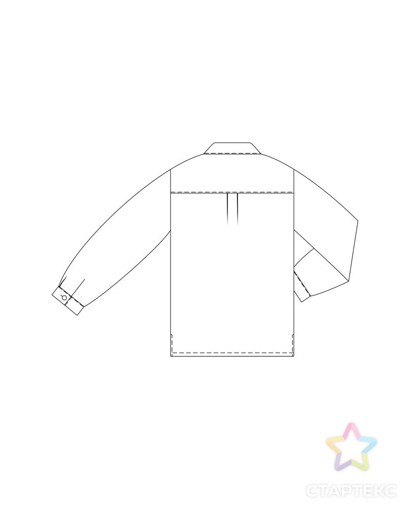 Выкройка: блузка W-07-1001 арт. ВКК-3125-2-ВП0802 2
