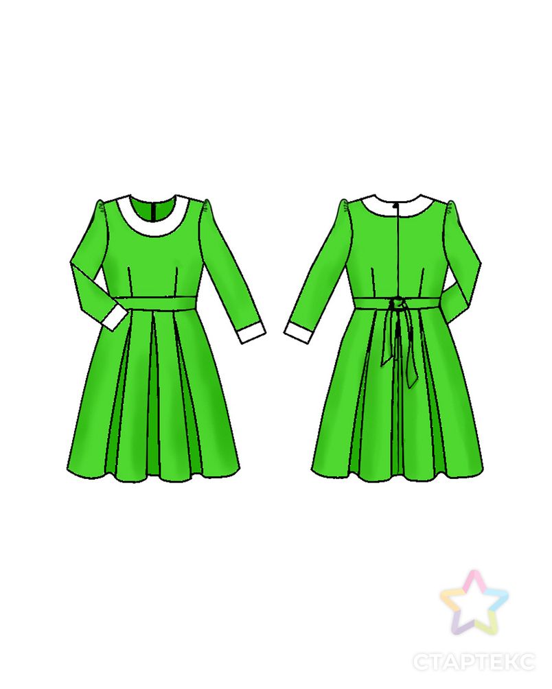Выкройка: детское платье 5-8 арт. ВКК-2999-6-ВП0675 2