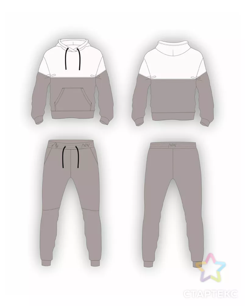 Выкройка: х/б костюм мужской № 168 арт. ВКК-4249-13-ВП1141 - рис. 2