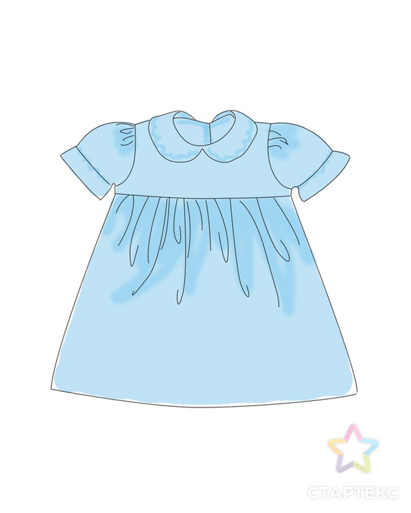 Выкройка: детское платье Д0-1 арт. ВКК-3030-1-ВП0706 2