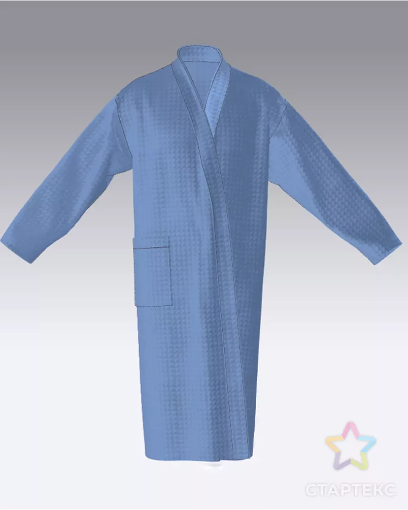 Выкройка: халат вафельный для мужчин М-05 арт. ВКК-4198-1-ВП1090 - рис. 2