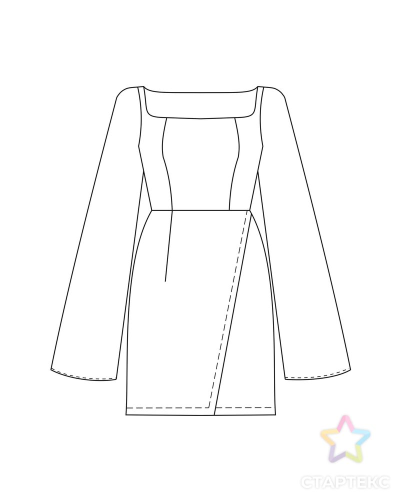 Выкройка: платье вечернее арт. ВКК-4033-6-ВП0940 2