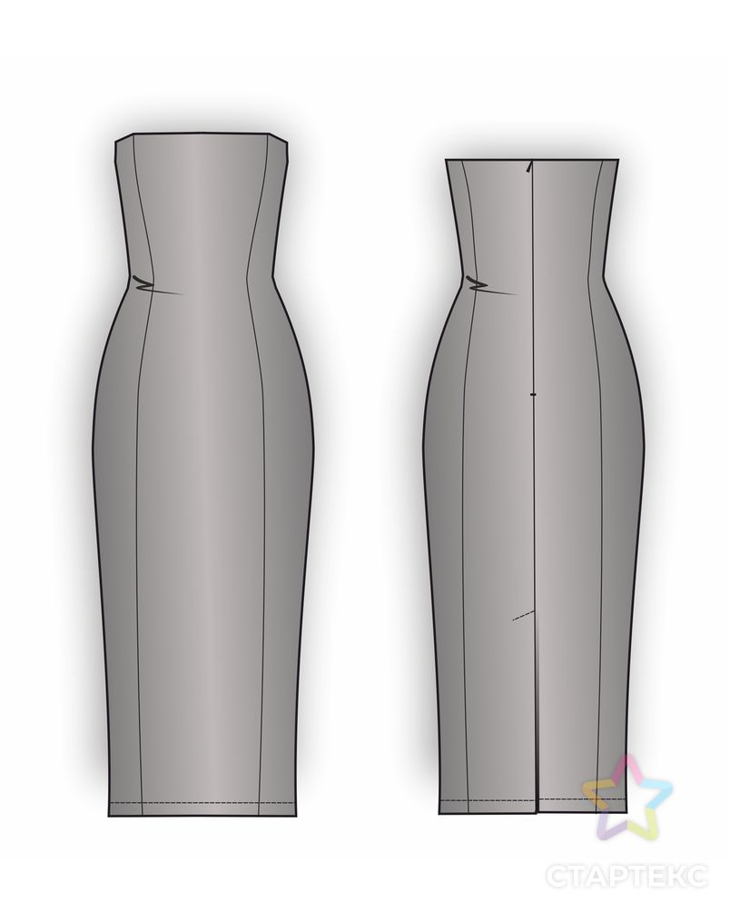 Выкройка: платье из экокожи_43 арт. ВКК-3993-7-ВП0895 2