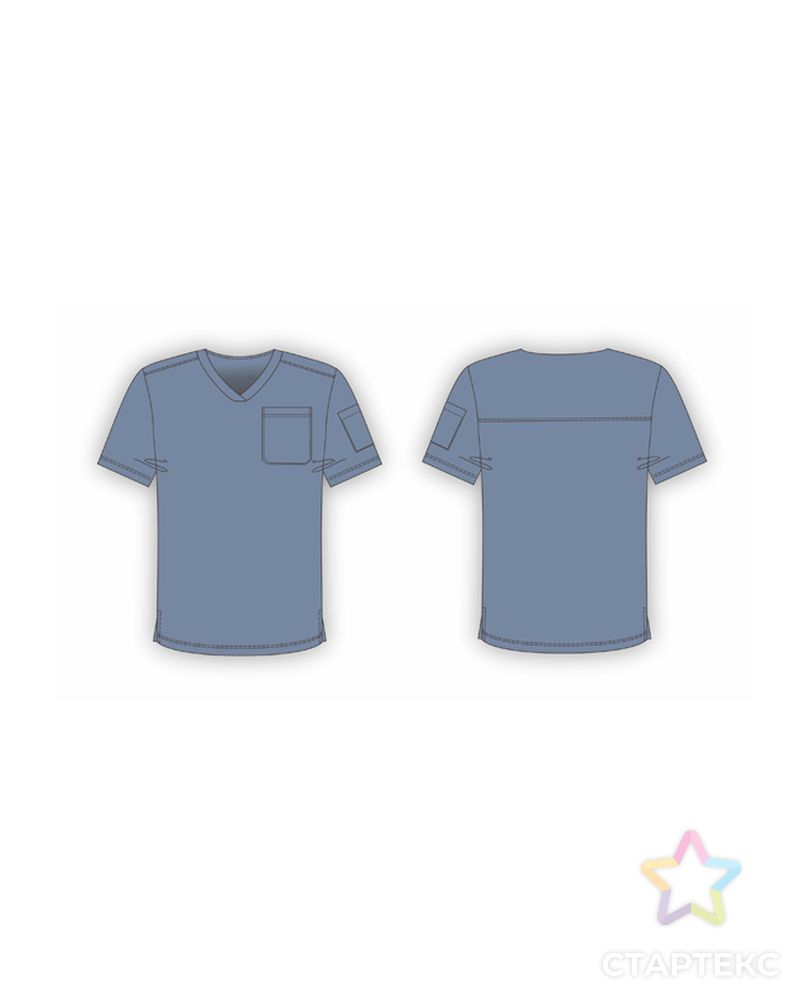 Выкройка: футболка мужская медицинская_90 арт. ВКК-4062-8-ВП0954 3