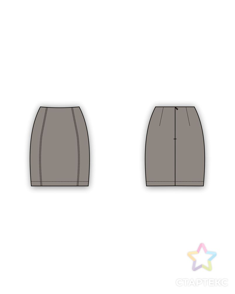 Выкройка: юбка мини из экокожи_200 арт. ВКК-4305-7-ВП1196 3