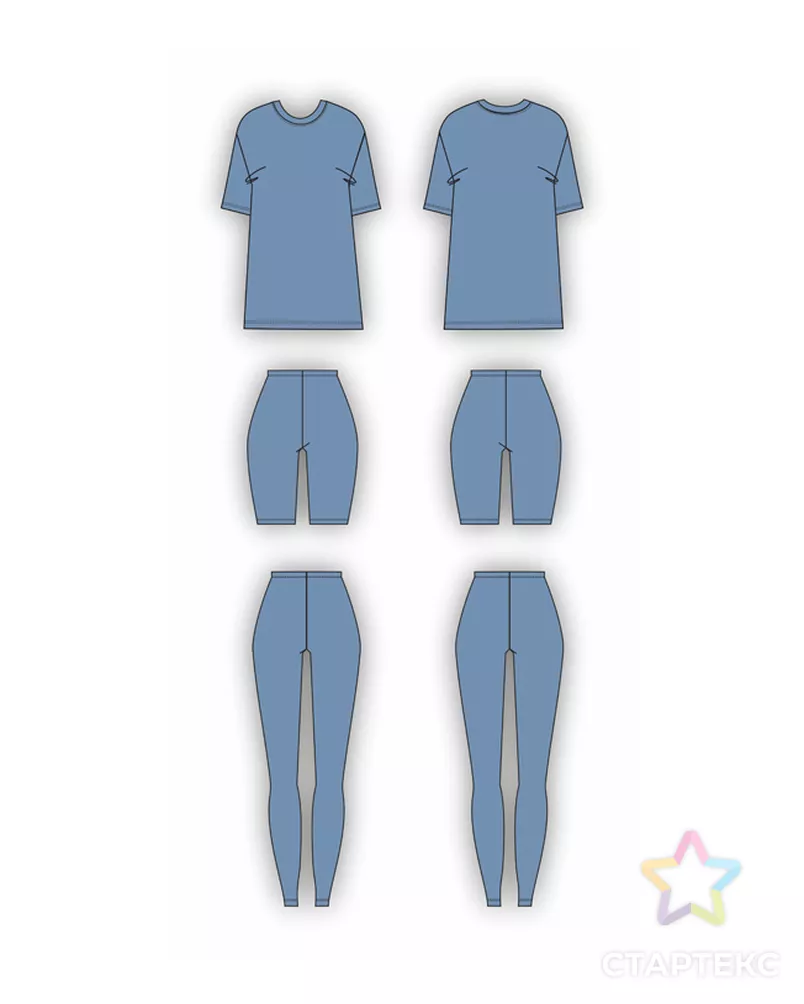 Выкройка: комплект трикотажный 2 в 1_170 арт. ВКК-4253-7-ВП1145 - рис. 3