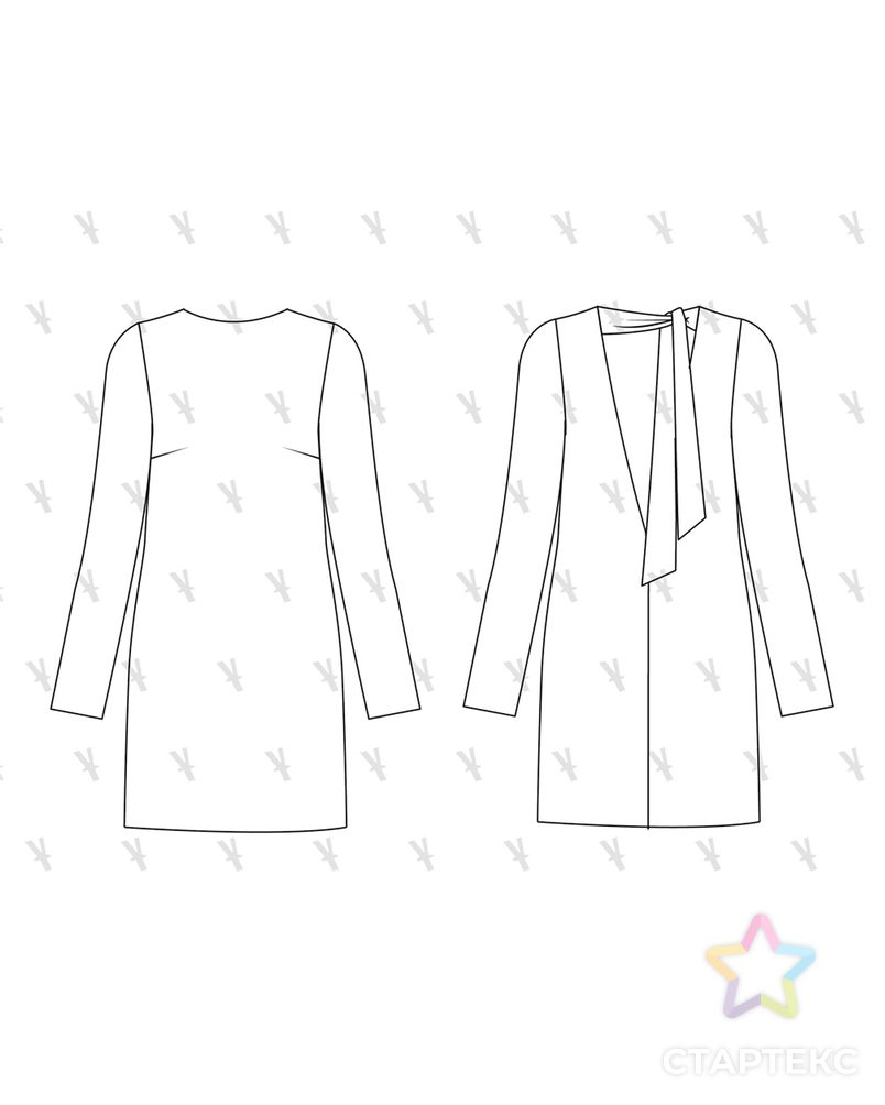 Выкройка: платье с бантом арт. ВКК-2921-33-ВП0598 4