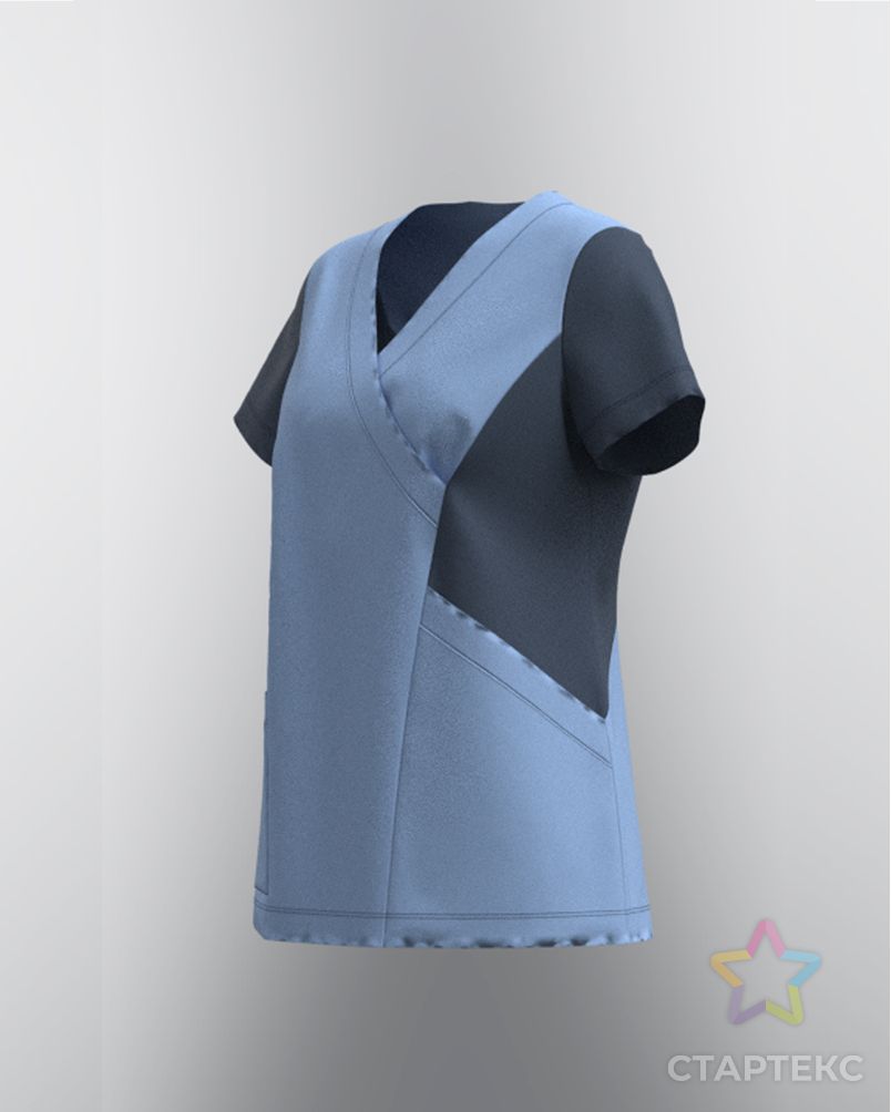Выкройка: блуза медицинская «Света» арт. ВКК-3026-16-ВП0702 3