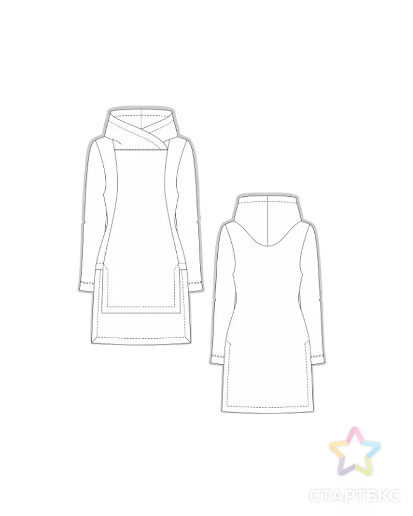 Выкройка: свитшот-туника_ES213 арт. ВКК-4788-58-ВП1506 - рис. 4