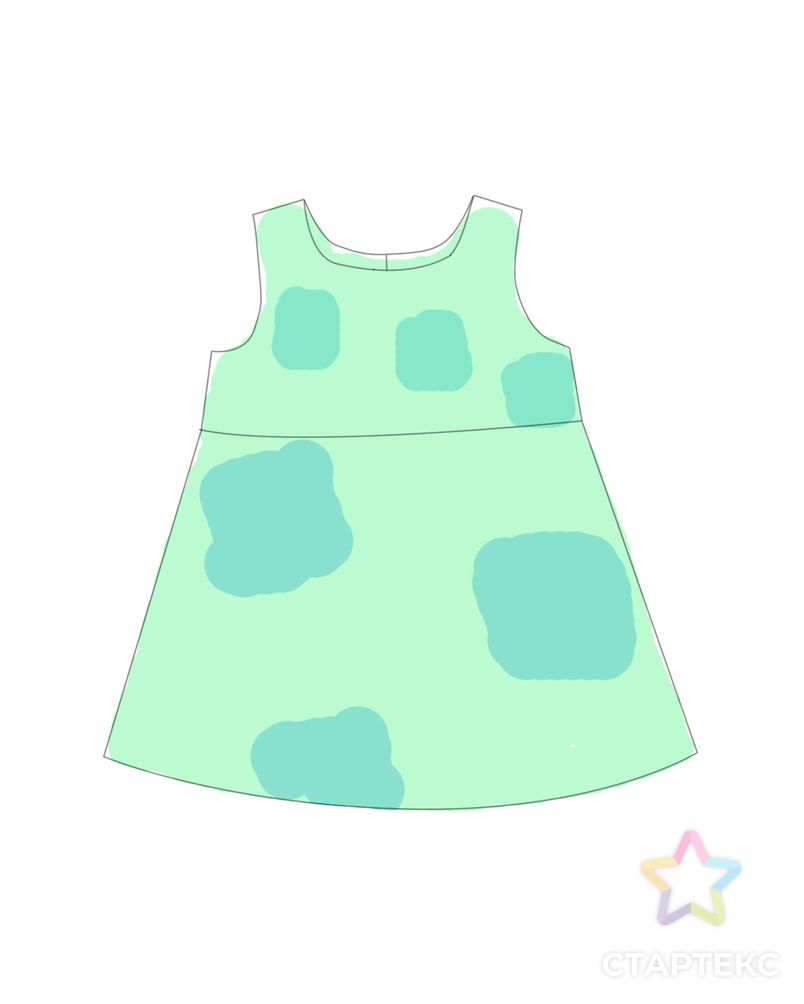 Выкройка: детское платье Д02 арт. ВКК-3065-1-ВП0736