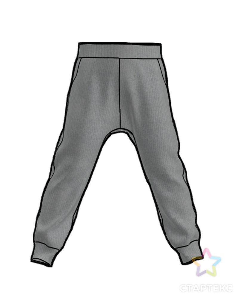 Выкройка: трикотажные штаны с ластовицей для девочек Д-17 арт. ВКК-4022-6-ВП0924 3