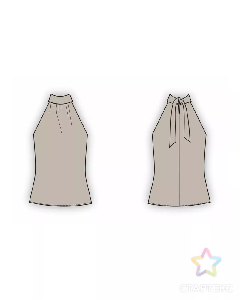 Выкройка: топ шёлковый_195 арт. ВКК-4283-7-ВП1177 - рис. 3