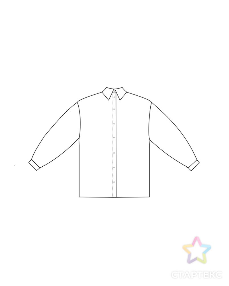 Выкройка: блуза в рубашечном стиле арт. ВКК-4290-1-ВП1192 3