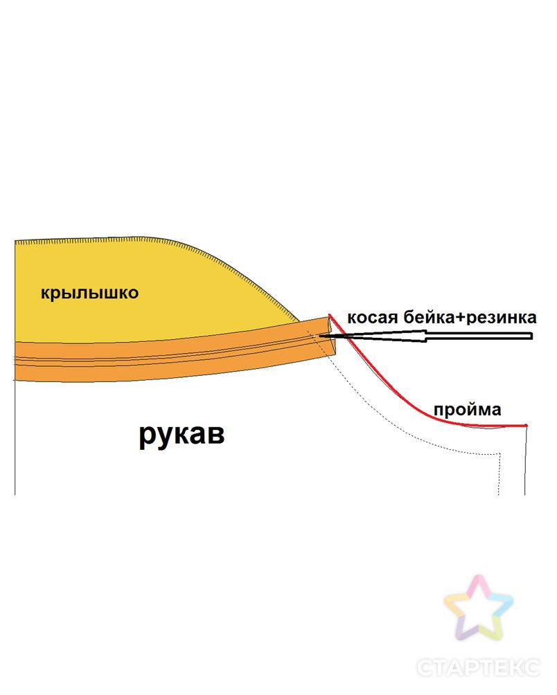 Выкройка: блуза-узел арт. ВКК-2735-14-ВП0494