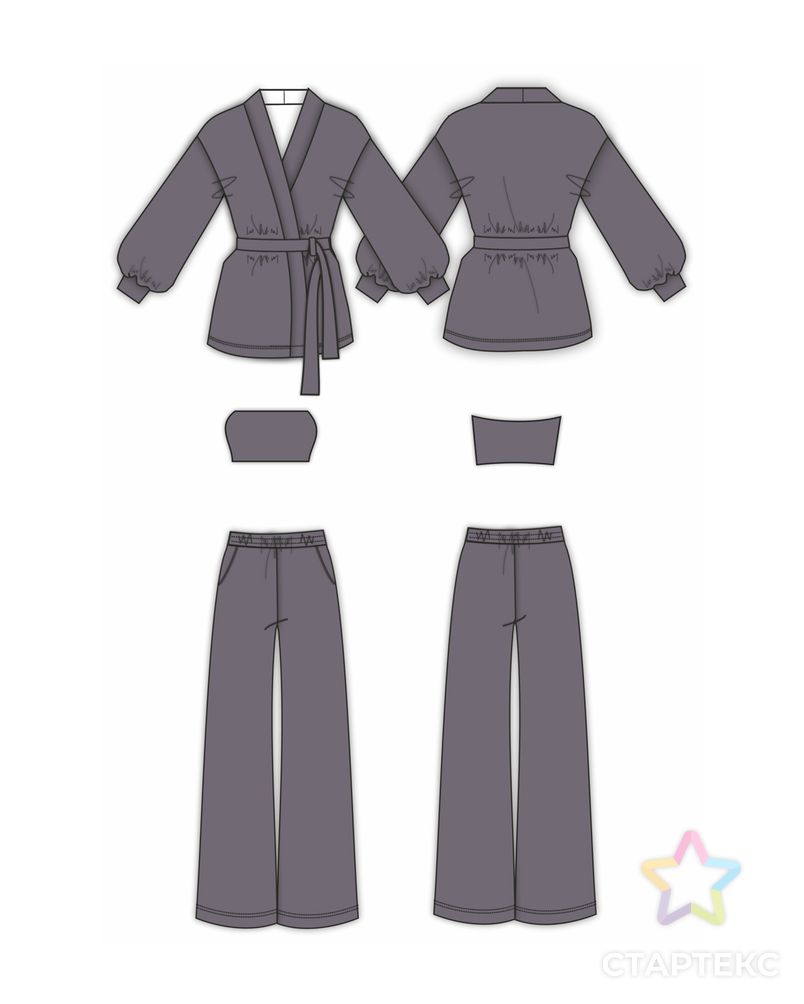 Выкройка: костюм-кимоно 3 в 1 №57 арт. ВКК-4017-7-ВП0915 4