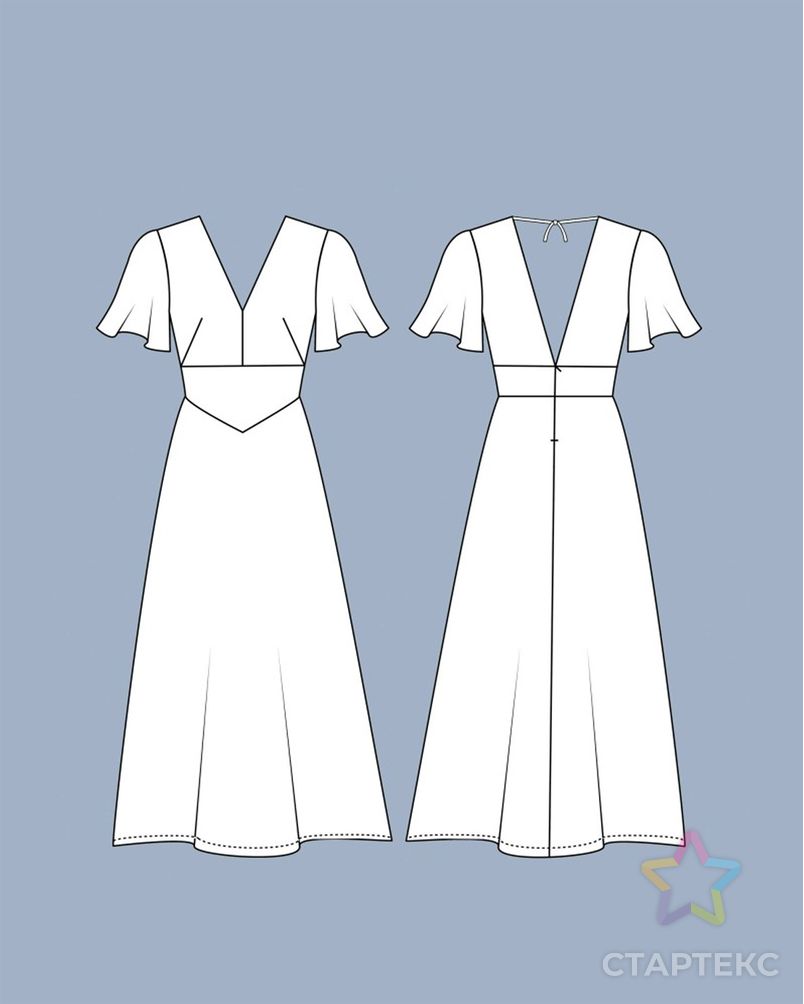 Выкройка: платье FLORA арт. ВКК-3129-33-ВП0805 4