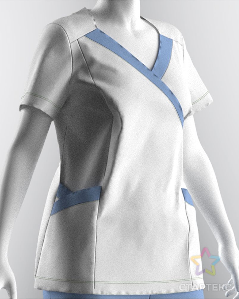 Выкройка: медицинская блуза «Галя» арт. ВКК-3016-12-ВП0692 6